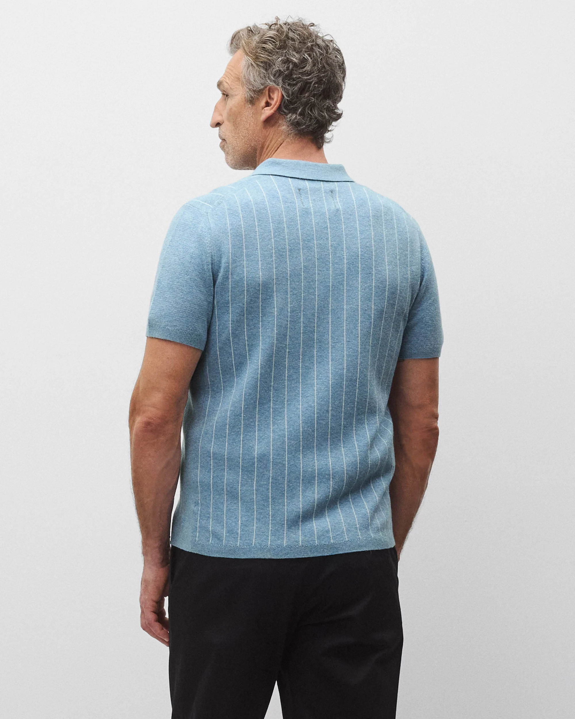 Cotton Linen Stripe Piazza Shirt - Image 5