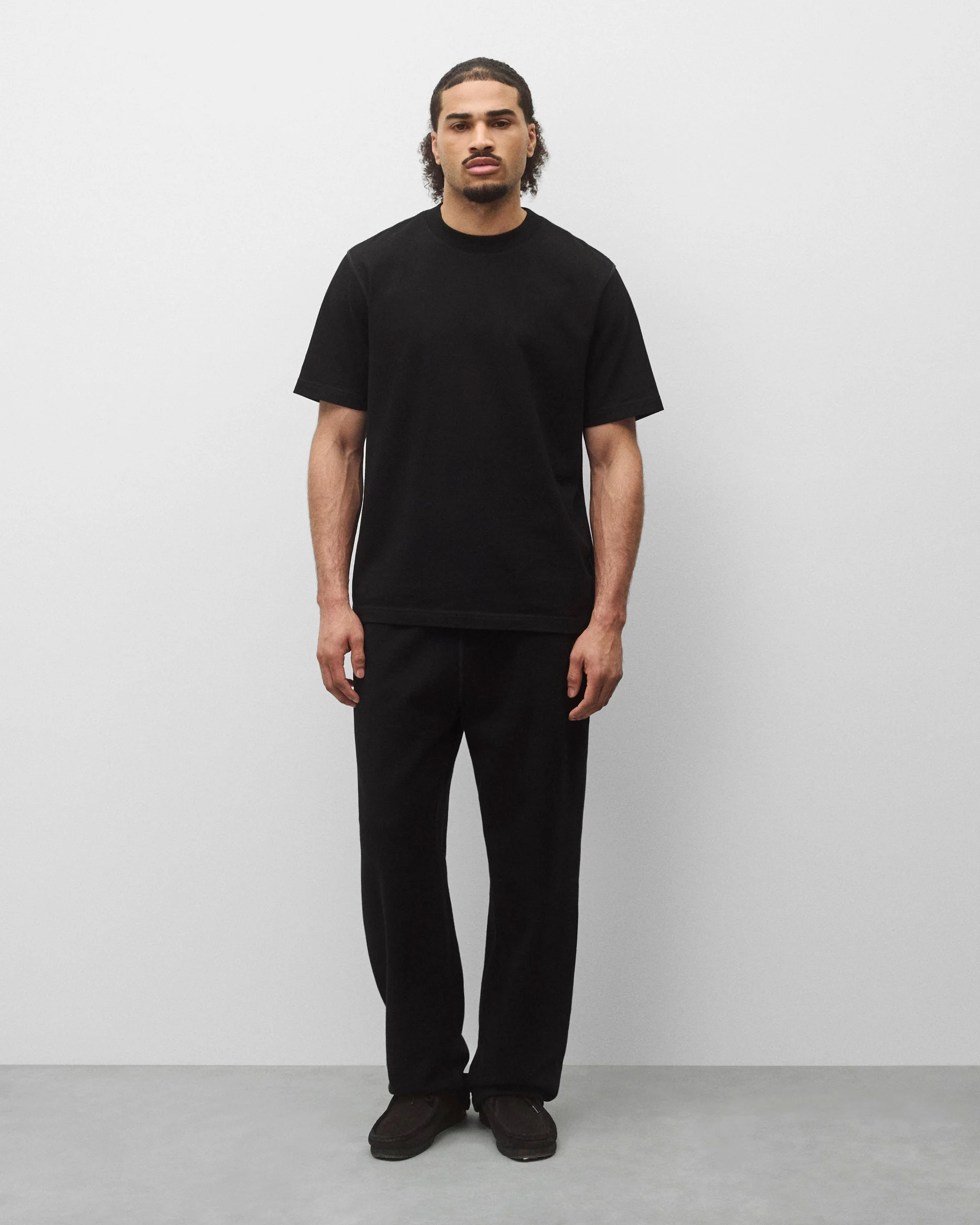 Kyoto Black Midweight Terry Relaxed Sweatpant - Image 2