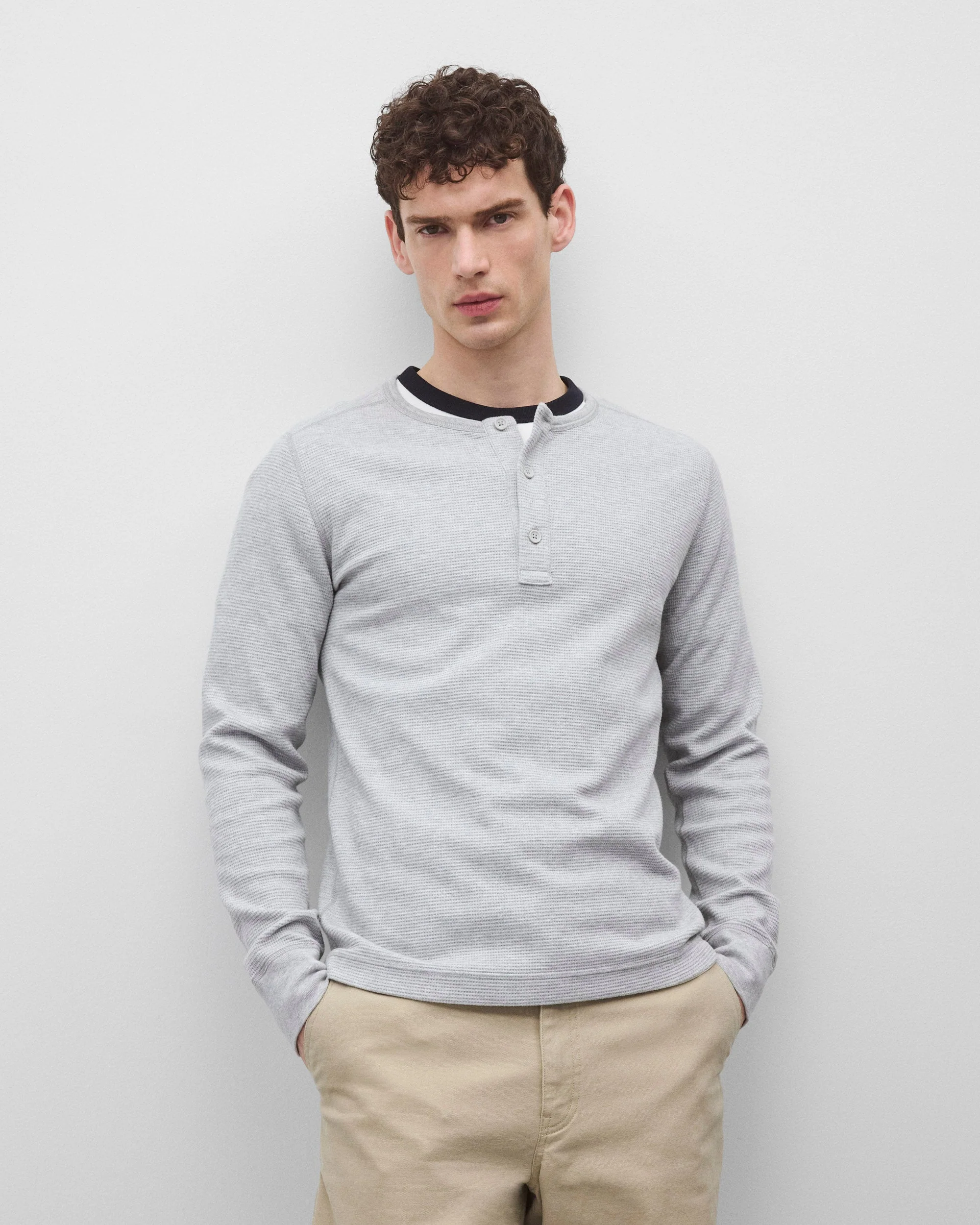 Lightweight Waffle Standard Henley - Image 2