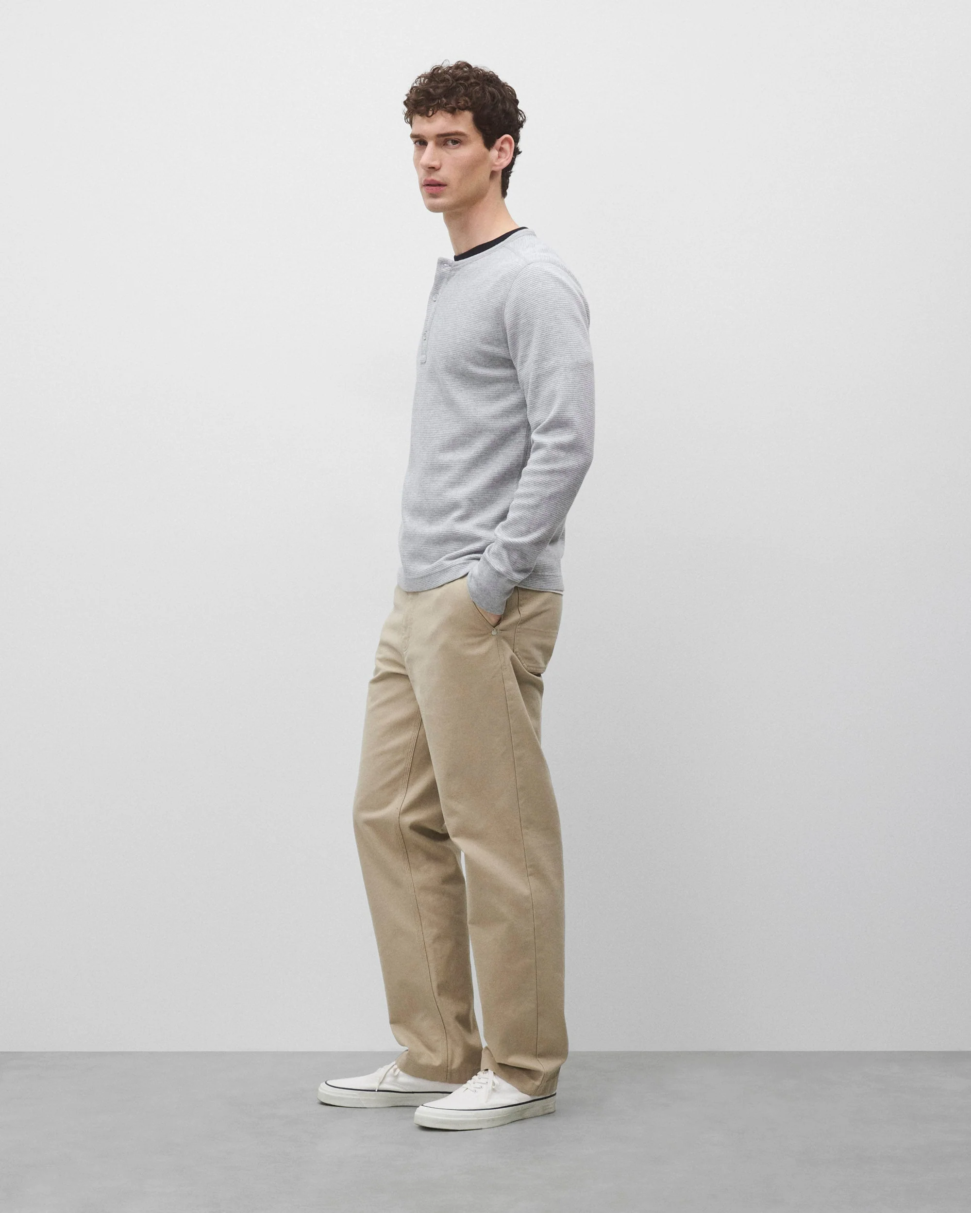 Lightweight Waffle Standard Henley - Image 4