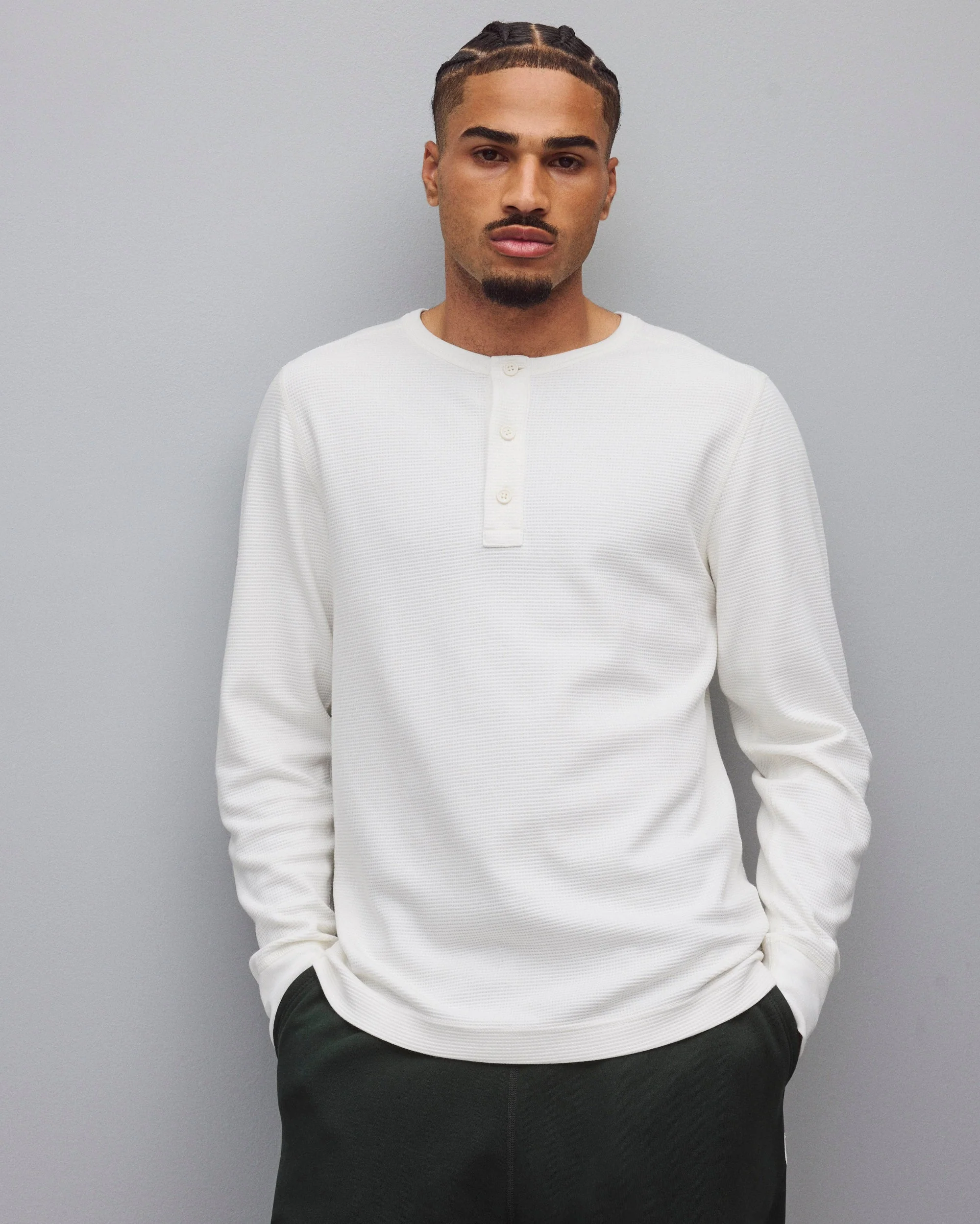 Lightweight Waffle Standard Henley - Image 2