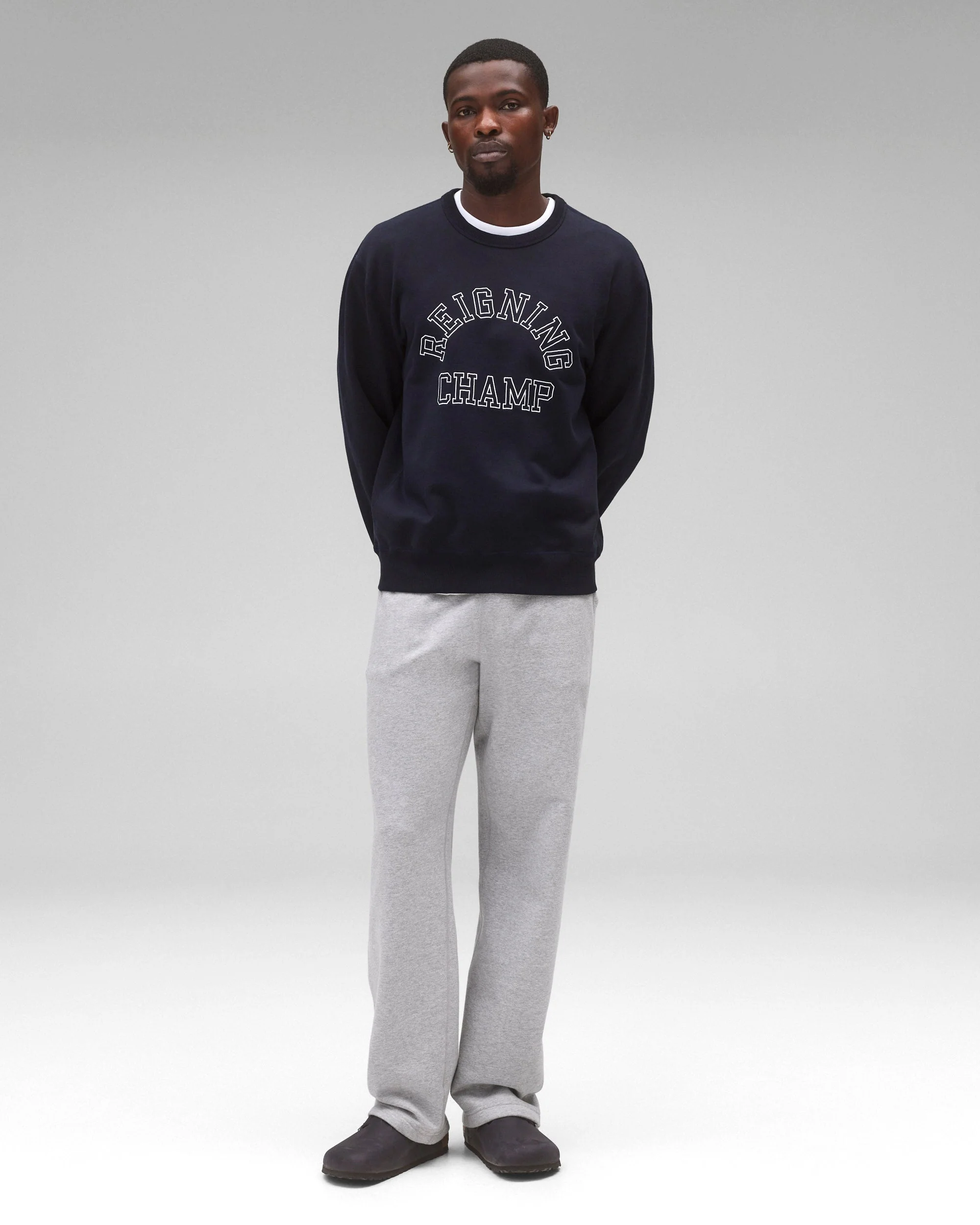 Midweight Terry Arch Logo Standard Crewneck - Image 3