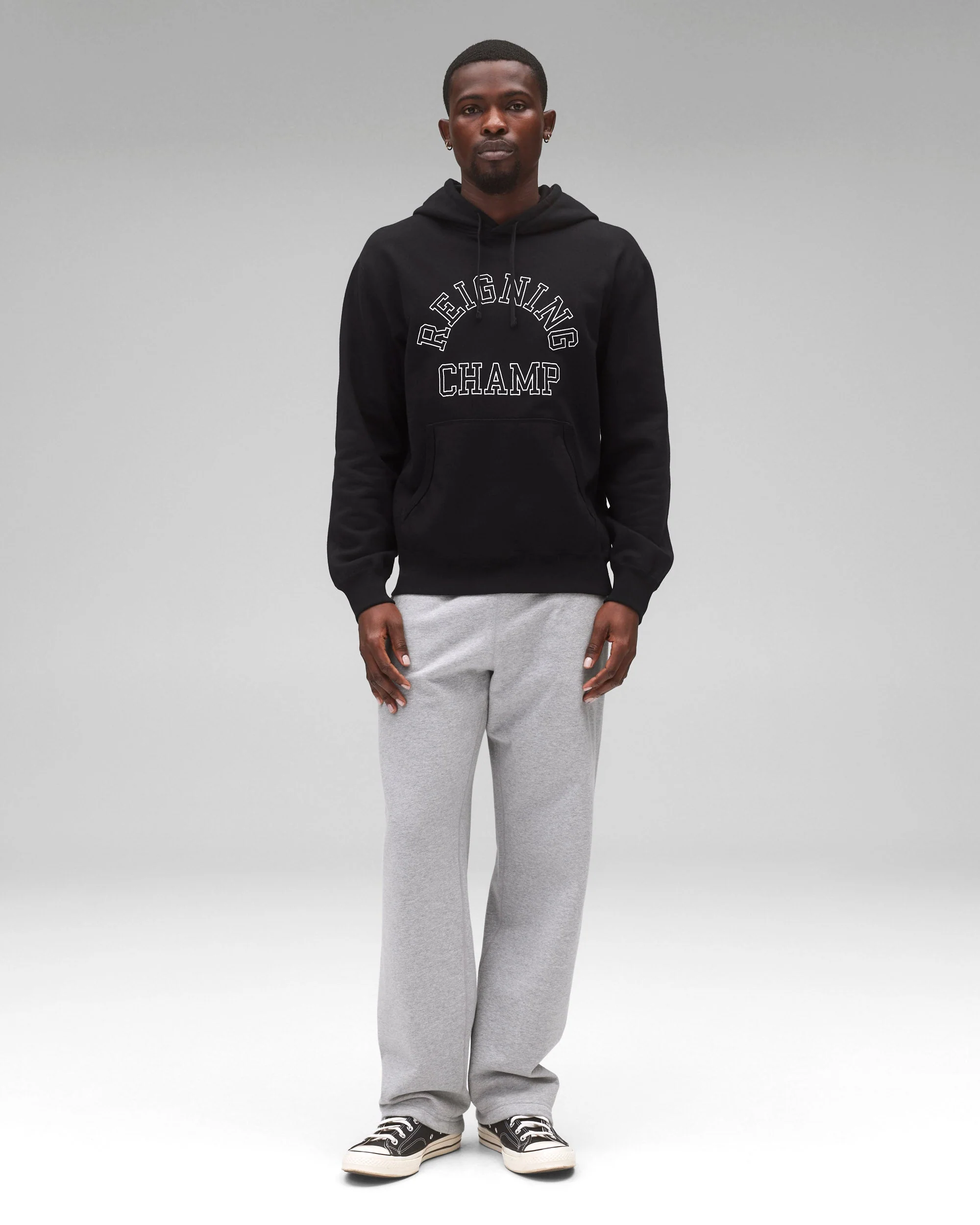 Midweight Terry Arch Logo Standard Hoodie - Image 3