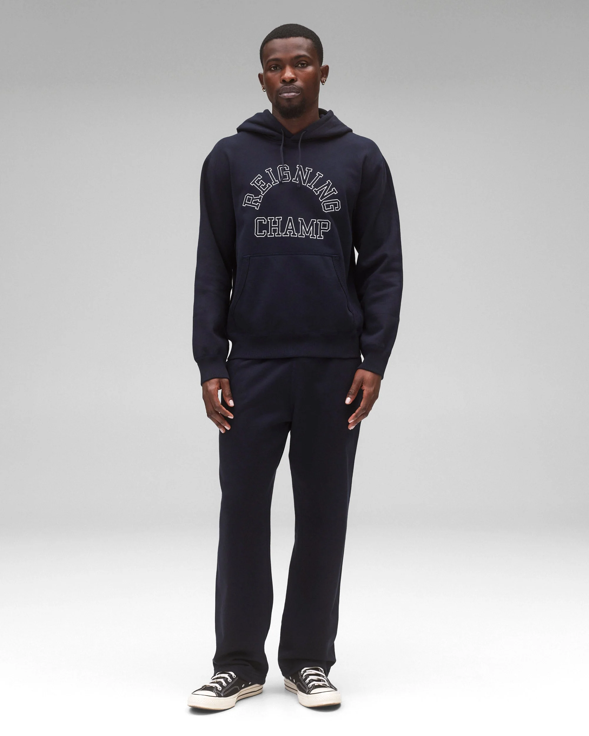 Midweight Terry Arch Logo Standard Hoodie - Image 3