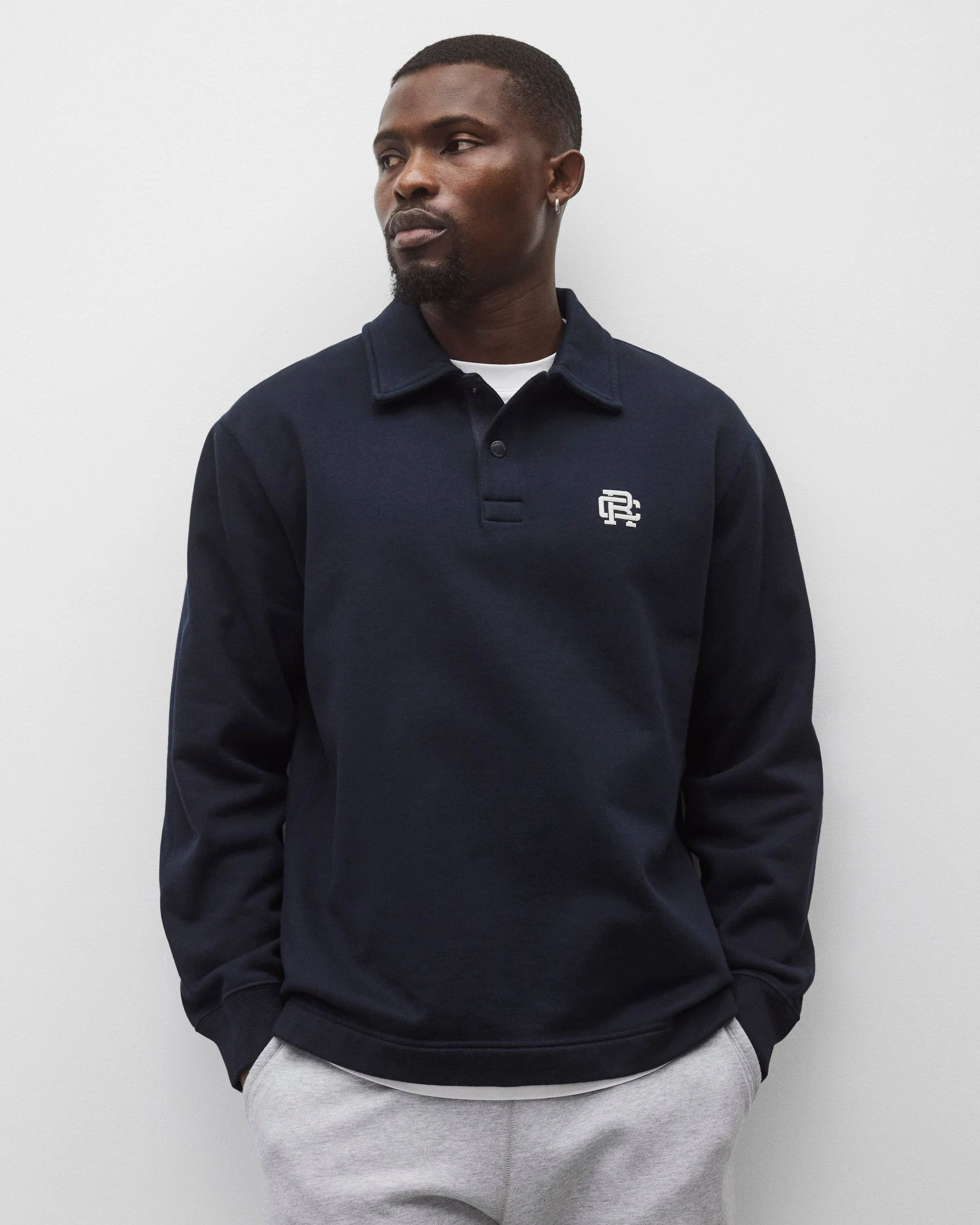 Midweight Terry Monogram Standard Rugby Sweatshirt - Image 2