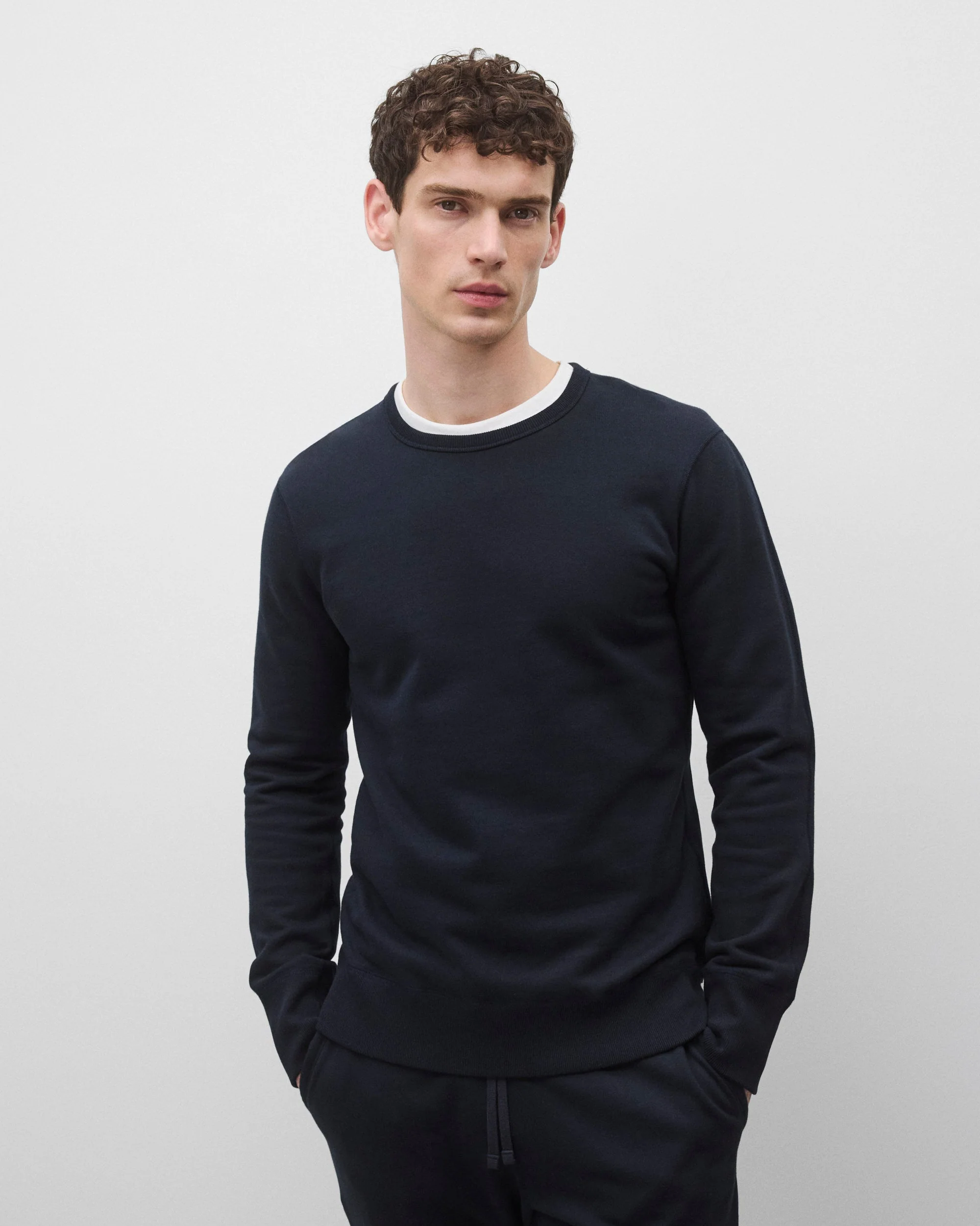 Midweight Terry Slim Crewneck - Image 2