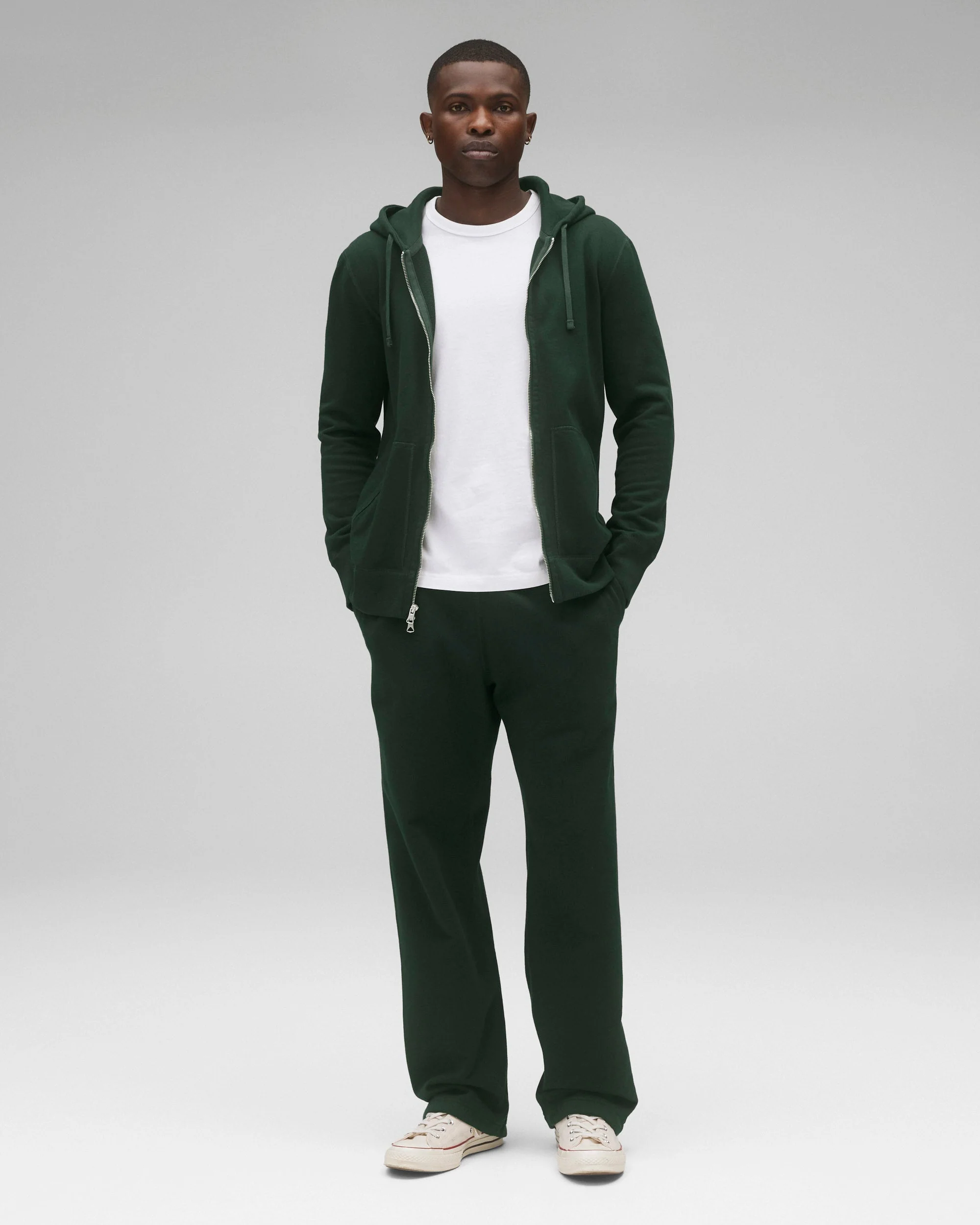 Midweight Terry Slim Zip Hoodie - Image 3